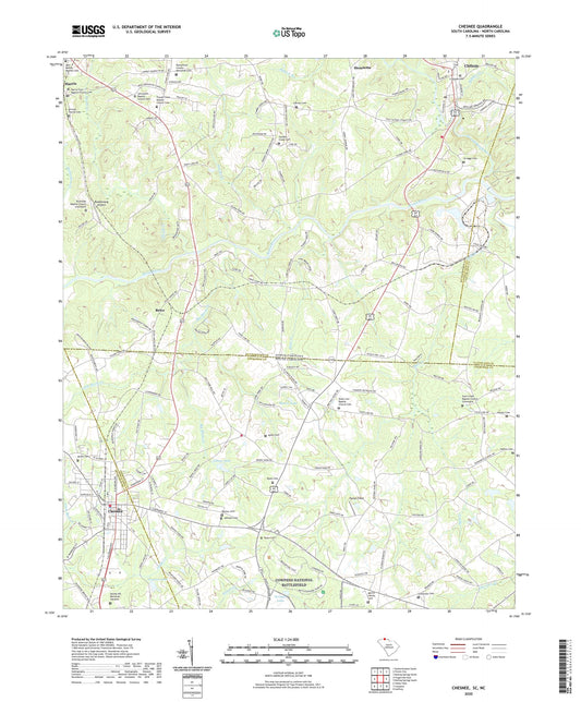 Chesnee South Carolina US Topo Map Image