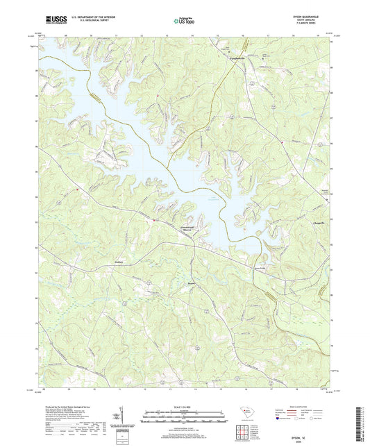 Dyson South Carolina US Topo Map Image