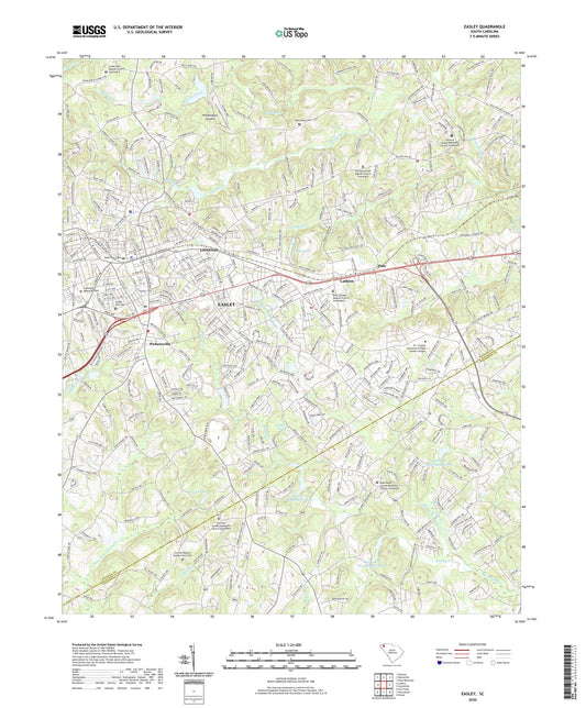 Easley South Carolina US Topo Map Image