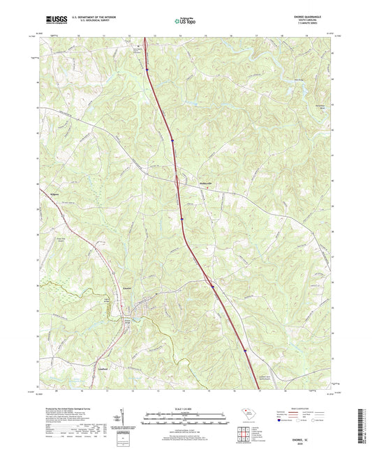 Enoree South Carolina US Topo Map Image