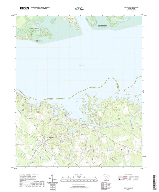 Eutawville South Carolina US Topo Map Image