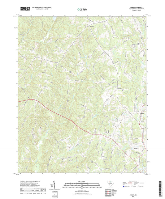 Filbert South Carolina US Topo Map Image
