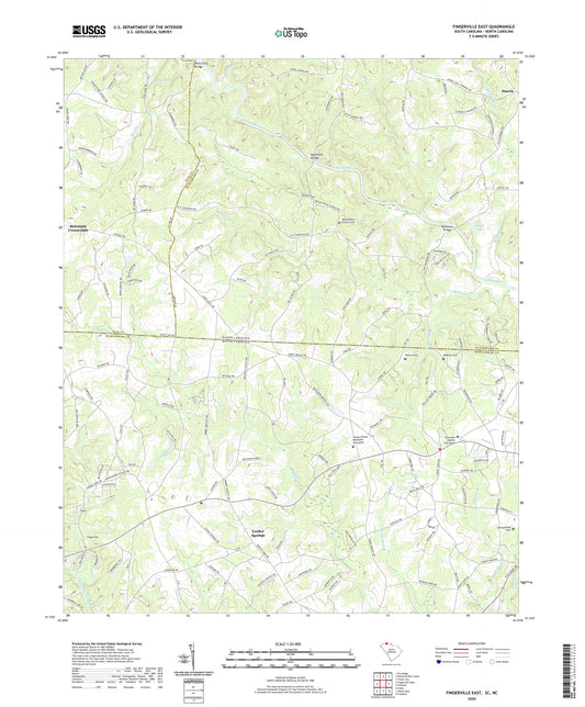 Fingerville East South Carolina US Topo Map Image