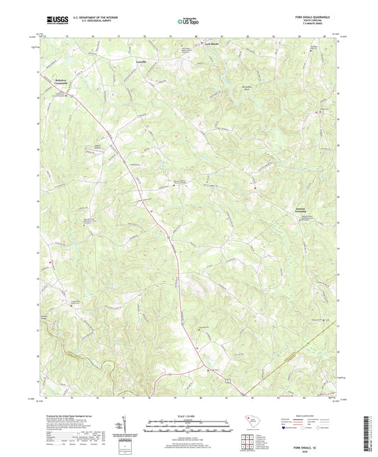 Fork Shoals South Carolina US Topo Map Image