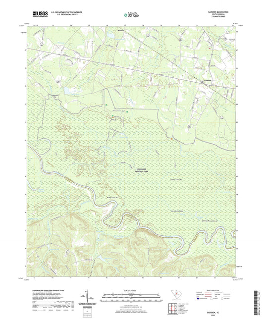 Gadsden South Carolina US Topo Map Image
