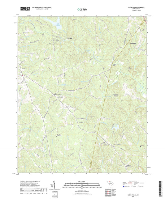 Glenn Springs South Carolina US Topo Map Image
