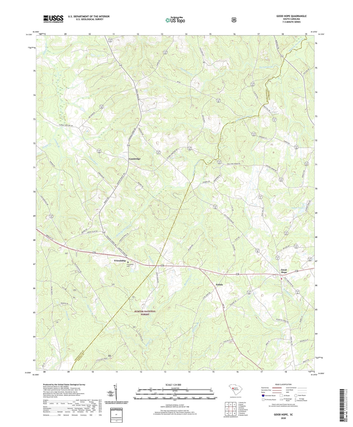 Good Hope South Carolina US Topo Map Image