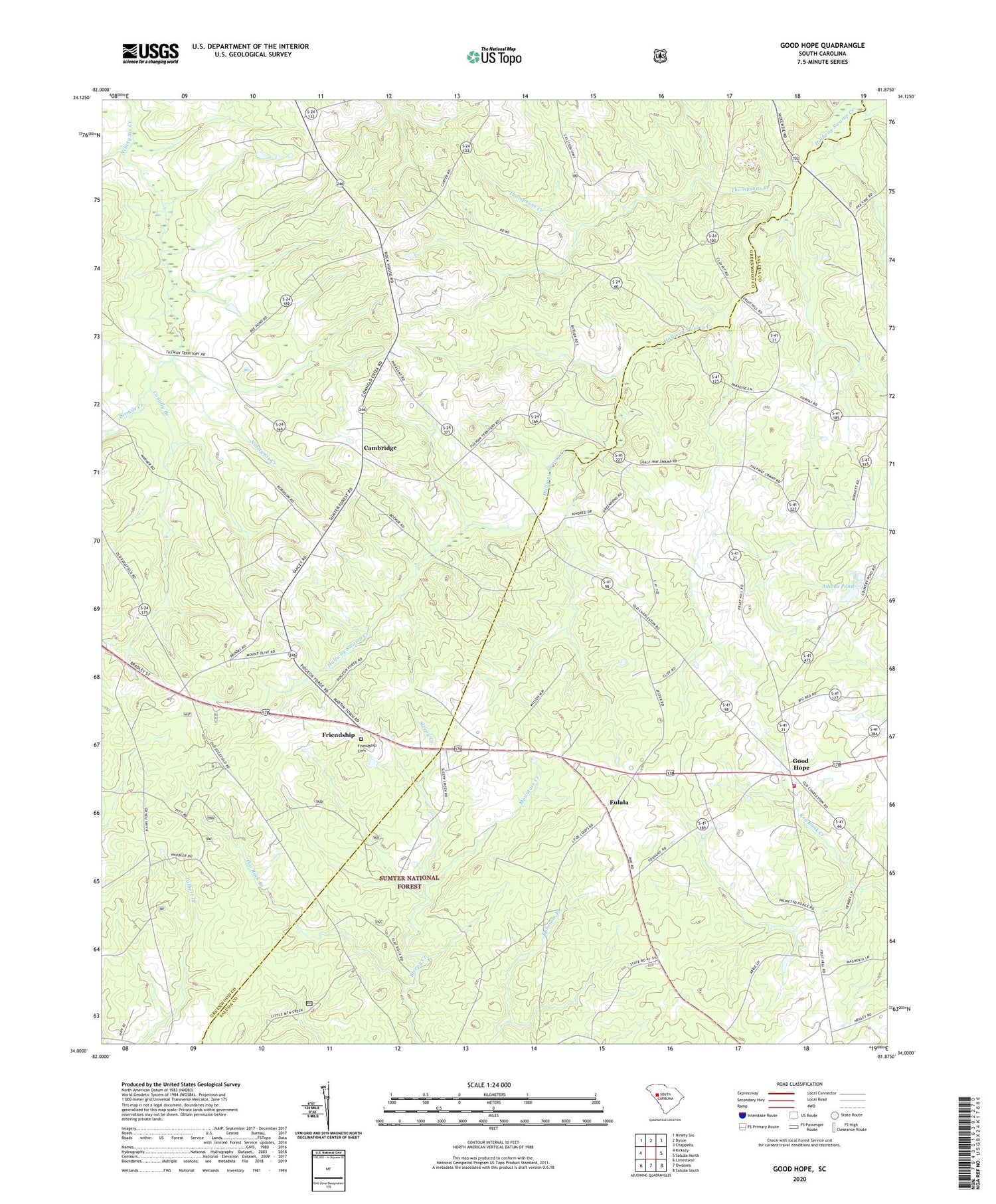 Good Hope South Carolina US Topo Map Image