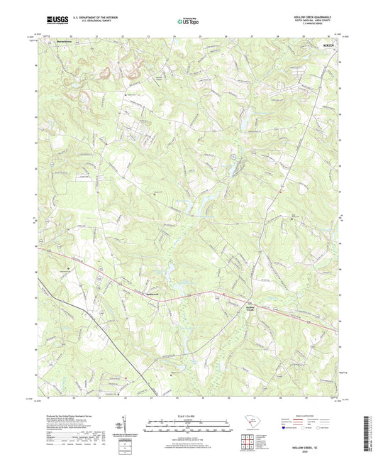Hollow Creek South Carolina US Topo Map Image