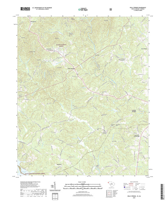 Holly Springs South Carolina US Topo Map Image