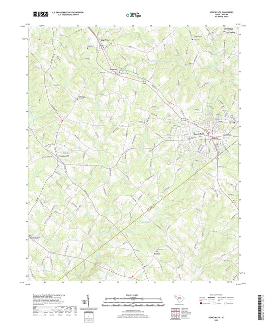Honea Path South Carolina US Topo Map Image