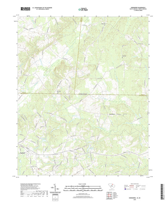 Hornsboro South Carolina US Topo Map Image
