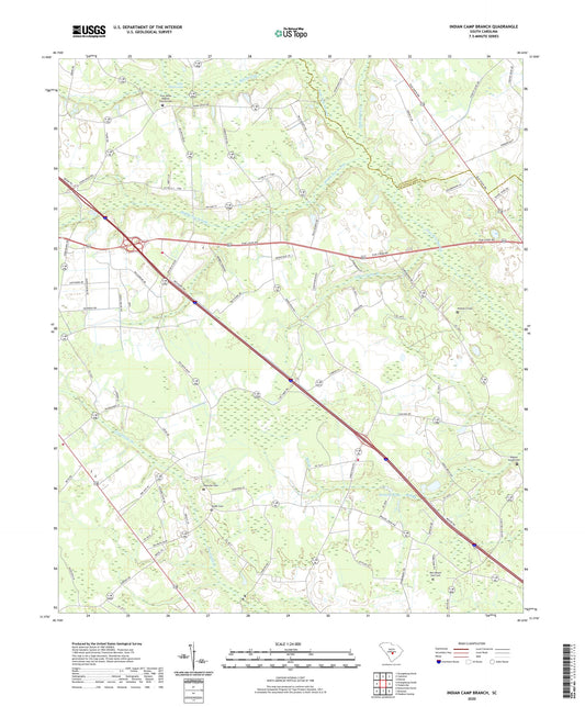 Indian Camp Branch South Carolina US Topo Map Image