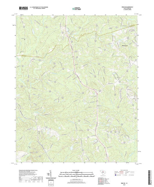 Irmo NE South Carolina US Topo Map Image