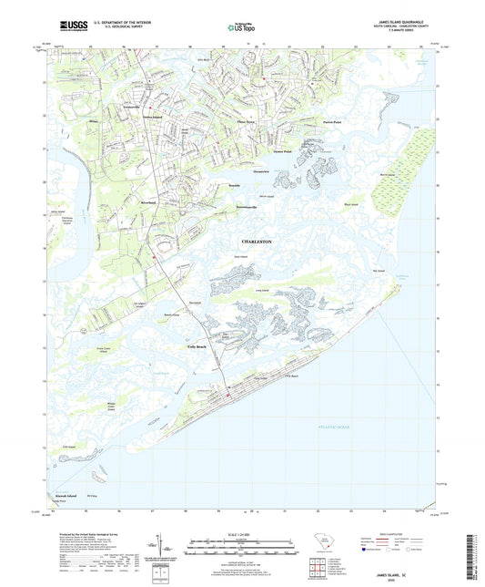 James Island South Carolina US Topo Map Image