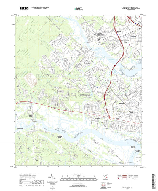 Johns Island South Carolina US Topo Map Image