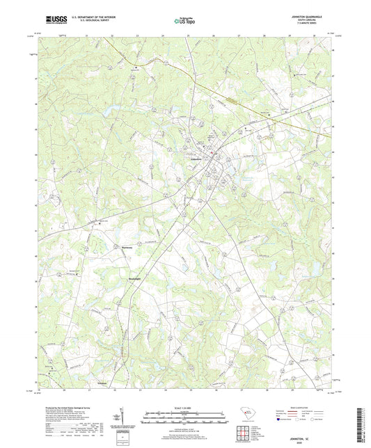 Johnston South Carolina US Topo Map Image