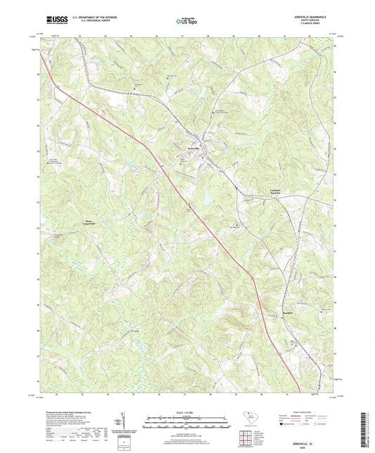 Jonesville South Carolina US Topo Map Image
