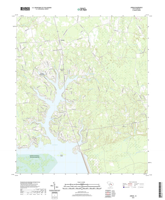 Jordan South Carolina US Topo Map Image