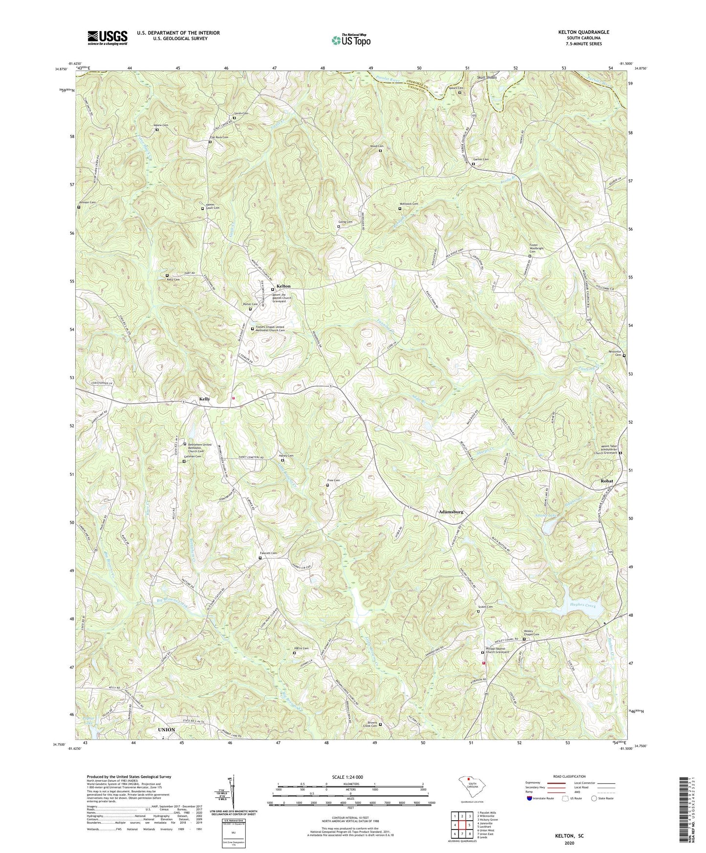 Kelton South Carolina US Topo Map Image