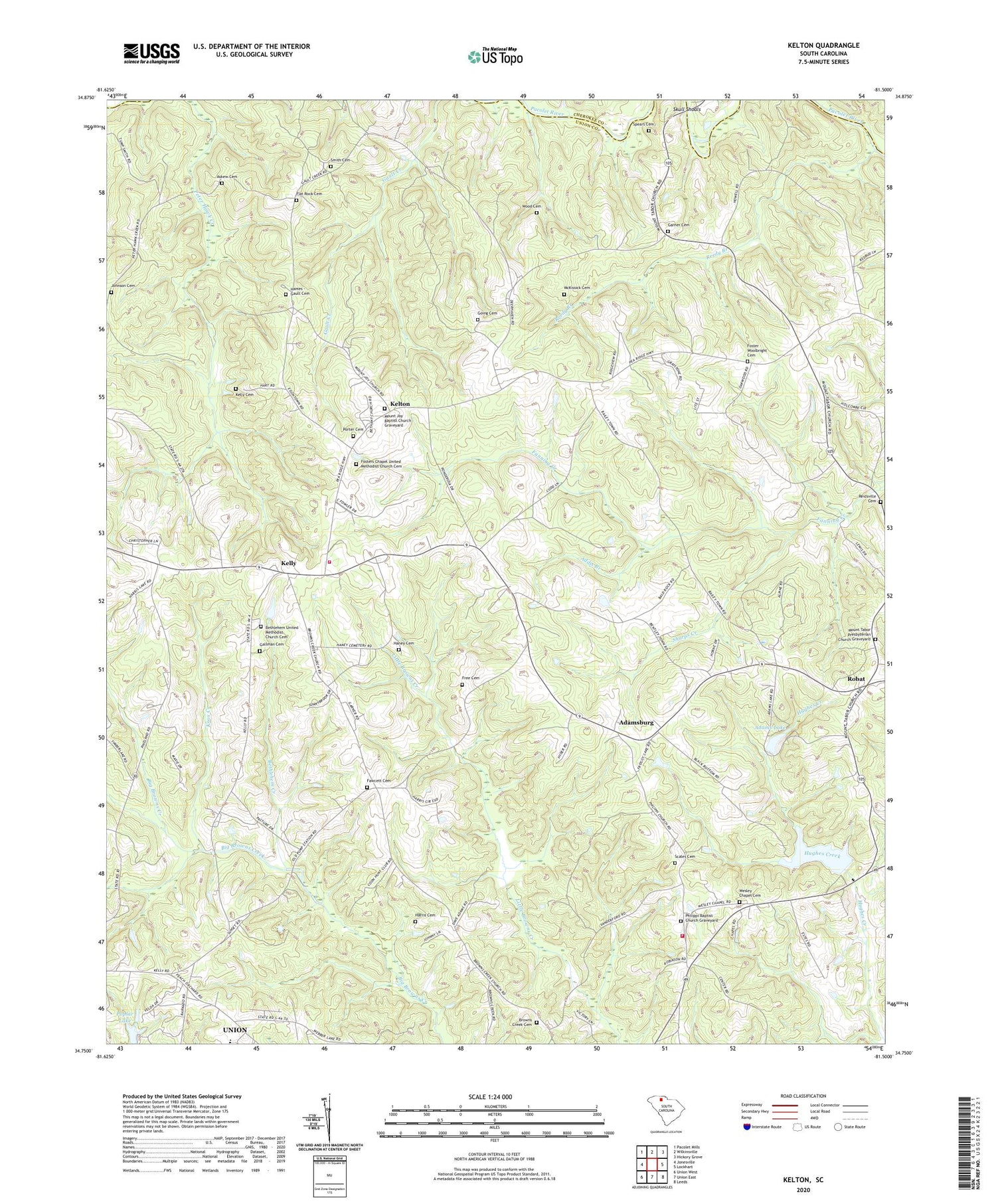 Kelton South Carolina US Topo Map Image