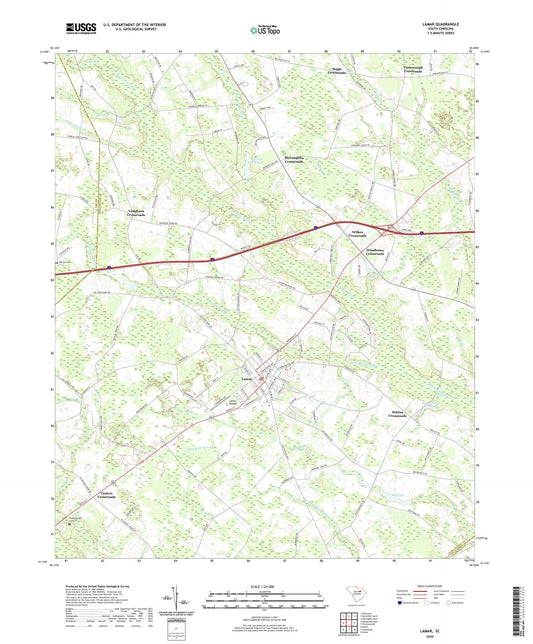 Lamar South Carolina US Topo Map Image