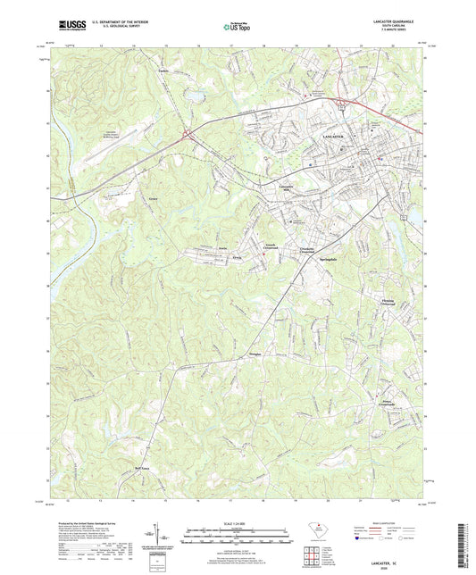 Lancaster South Carolina US Topo Map Image
