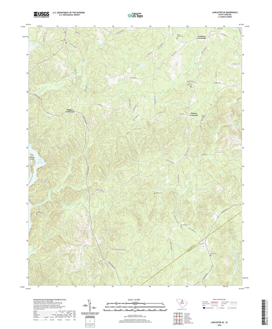 Lancaster SE South Carolina US Topo Map Image