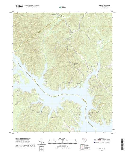 Liberty Hill South Carolina US Topo Map Image