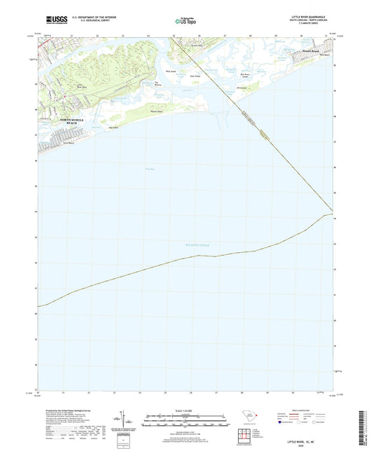 Little River South Carolina US Topo Map Image