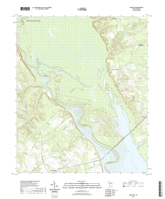 Lone Star South Carolina US Topo Map Image