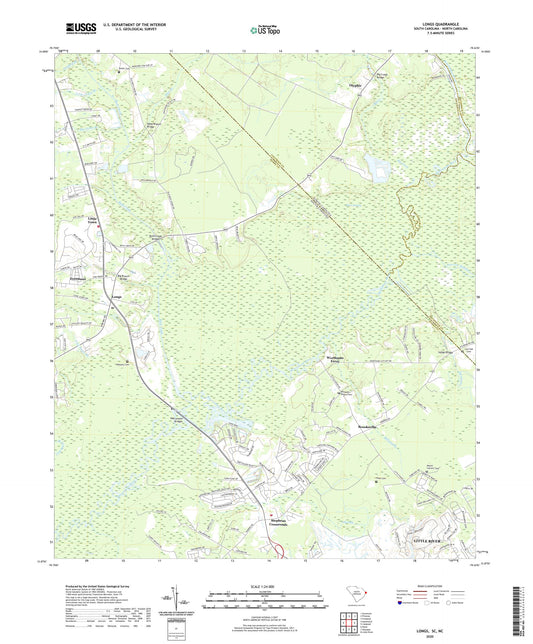 Longs South Carolina US Topo Map Image