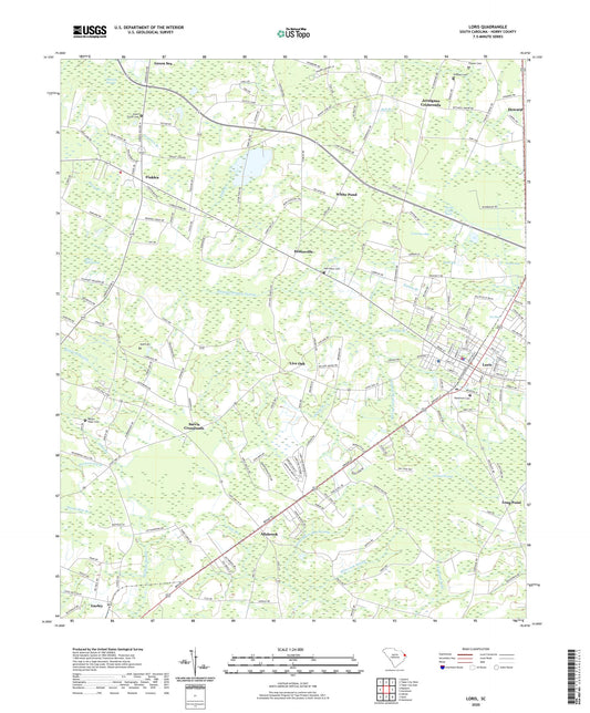 Loris South Carolina US Topo Map Image