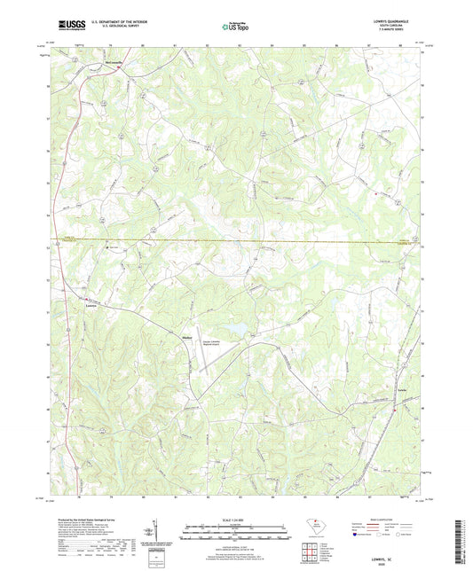 Lowrys South Carolina US Topo Map Image