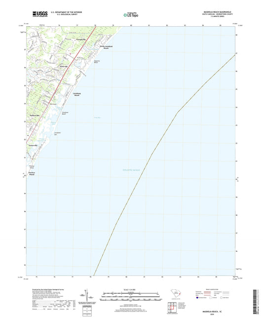 Magnolia Beach South Carolina US Topo Map Image