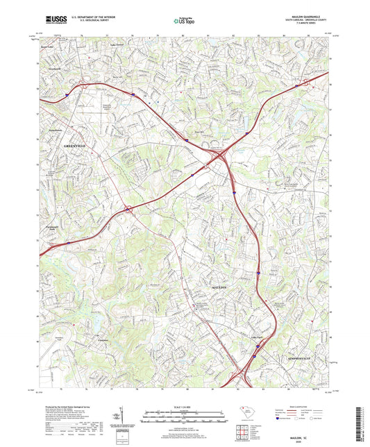 Mauldin South Carolina US Topo Map Image