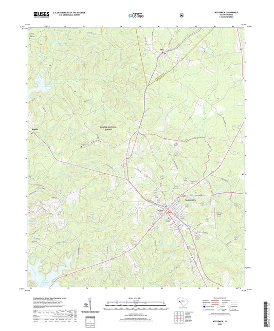 McCormick South Carolina US Topo Map Image