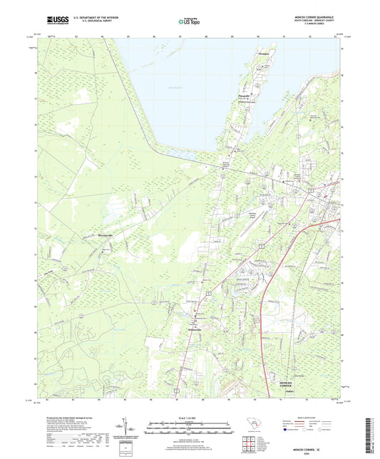 Moncks Corner South Carolina US Topo Map Image