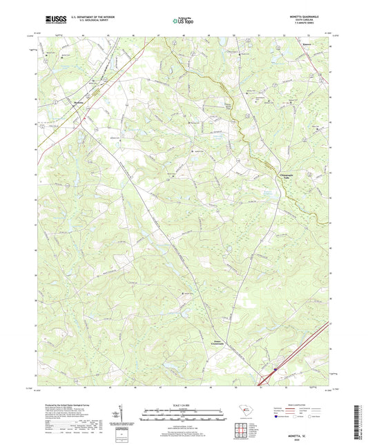 Monetta South Carolina US Topo Map Image