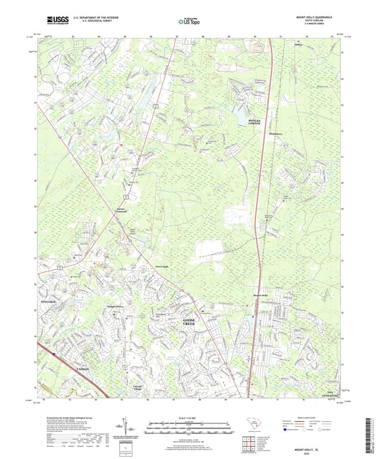 Mount Holly South Carolina US Topo Map Image