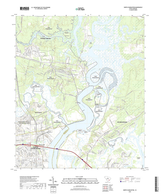 North Charleston South Carolina US Topo Map Image