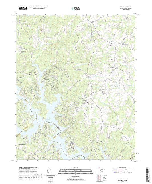 Oakway South Carolina US Topo Map Image