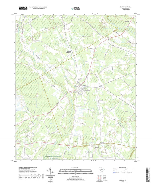 Olanta South Carolina US Topo Map Image