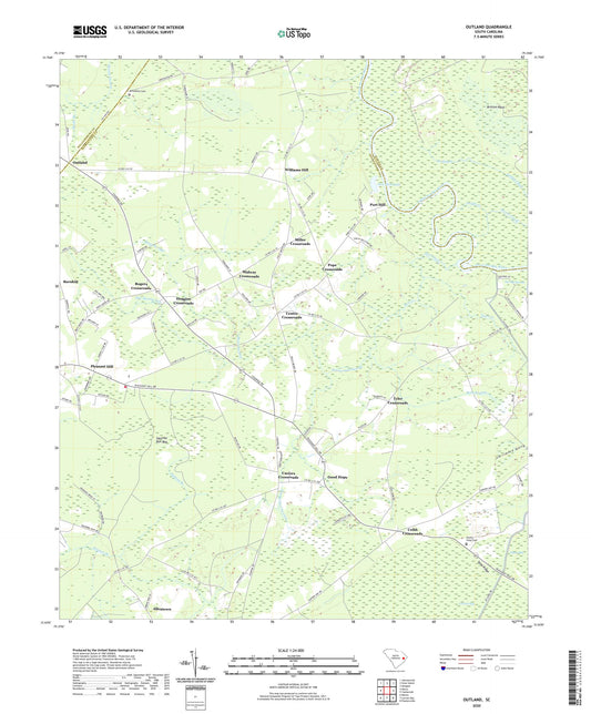 Outland South Carolina US Topo Map Image
