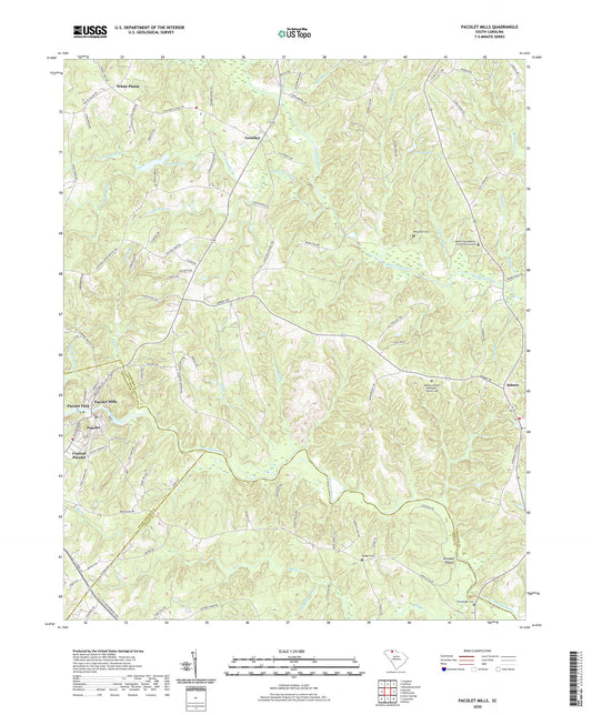 Pacolet Mills South Carolina US Topo Map Image