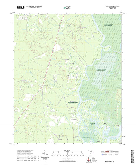 Plantersville South Carolina US Topo Map Image