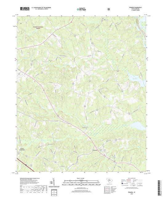 Pomaria South Carolina US Topo Map Image