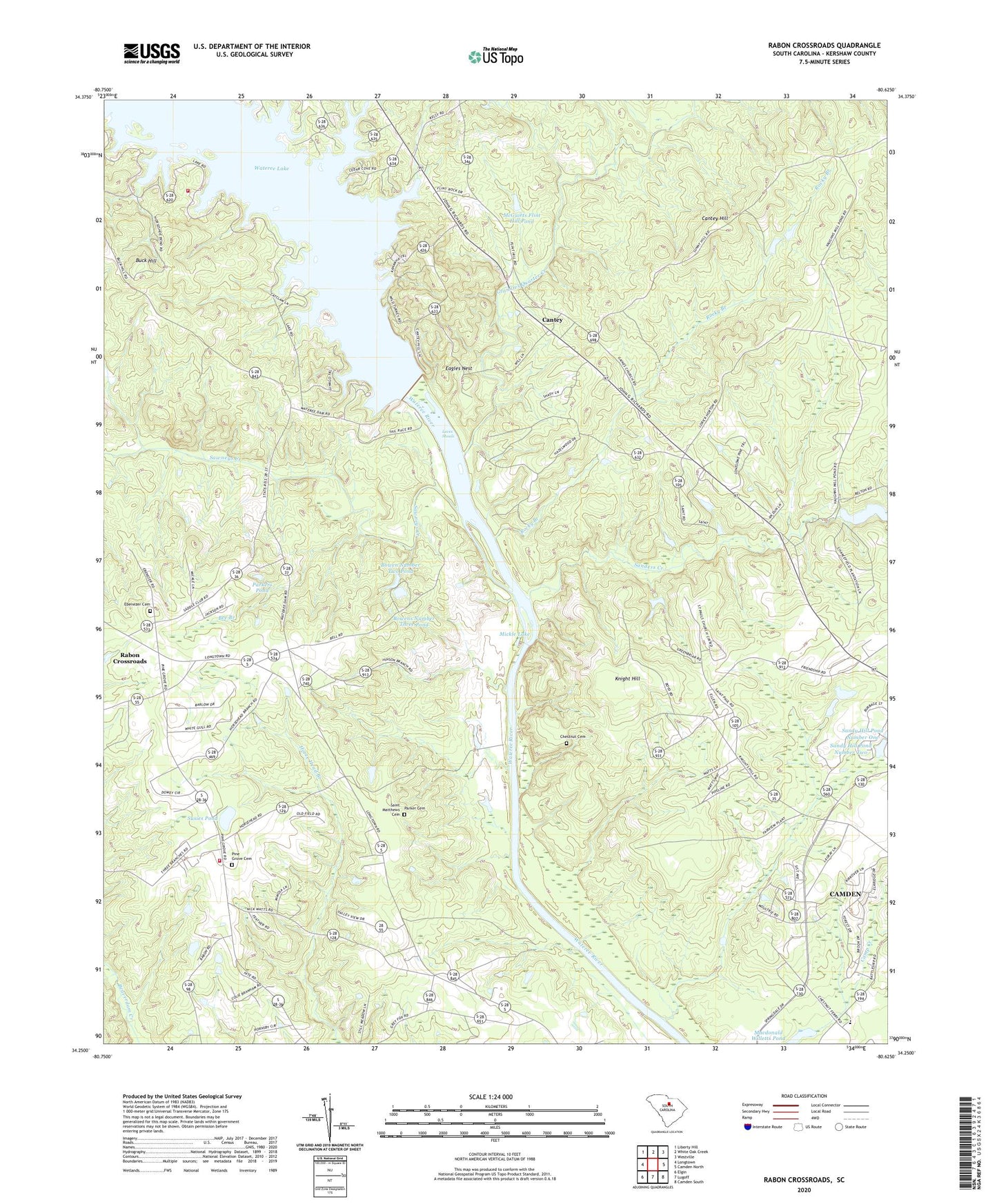 Rabon Crossroads South Carolina US Topo Map Image