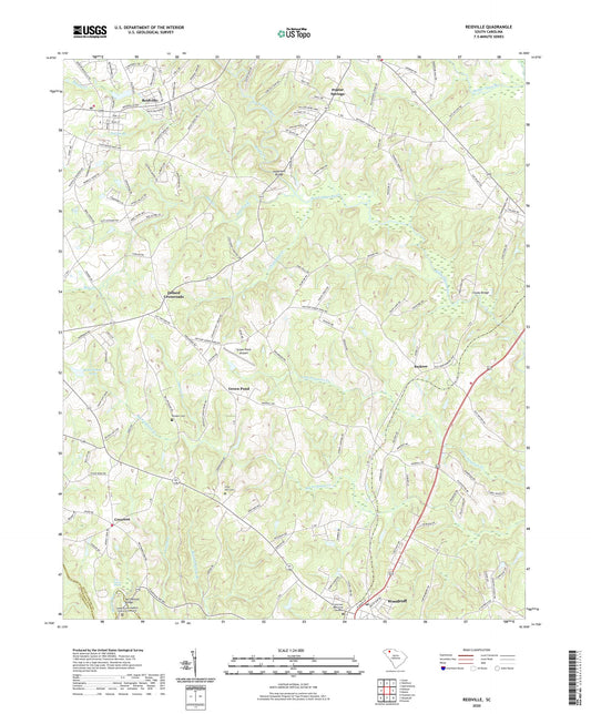 Reidville South Carolina US Topo Map Image