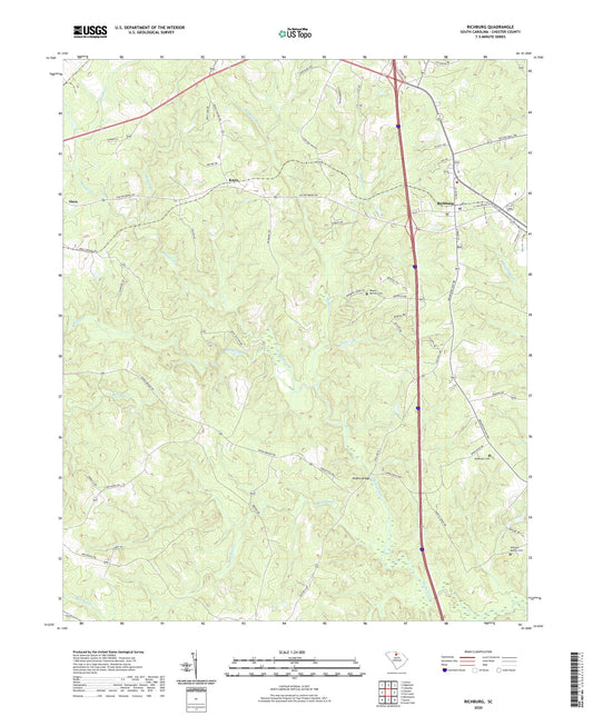 Richburg South Carolina US Topo Map Image